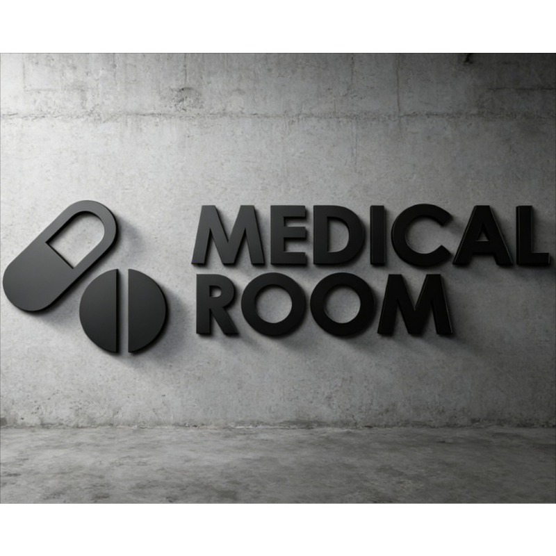 Health Wellness Office - Insegna per Sala Medica - Cartello