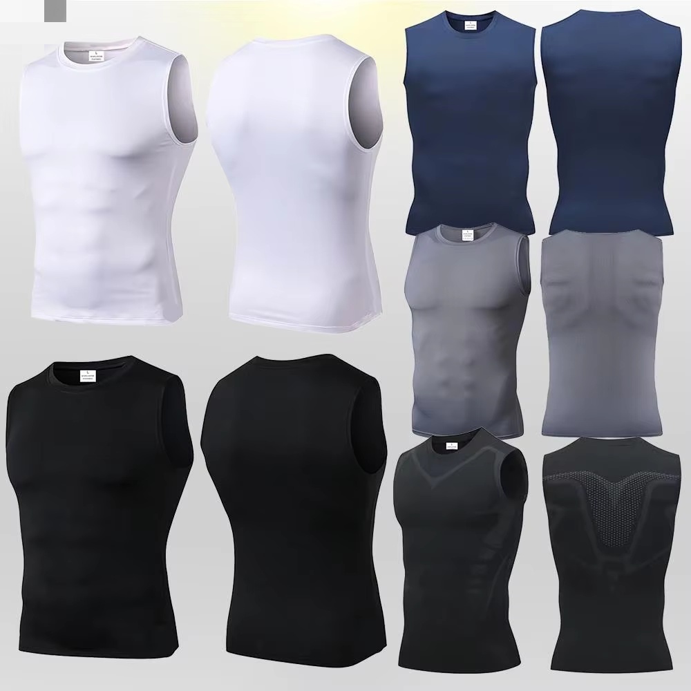 Health Wellness Fitness - Canotta a Compressione da Uomo, Maglia