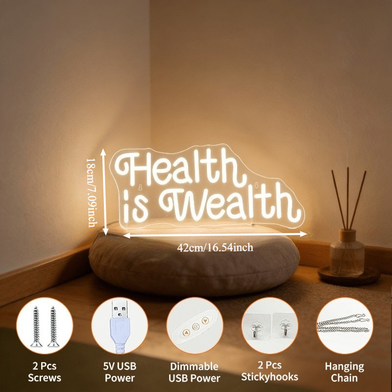 Insegna al Neon LED 'La Salute - Health Wellness Yoga recensione e prezzo